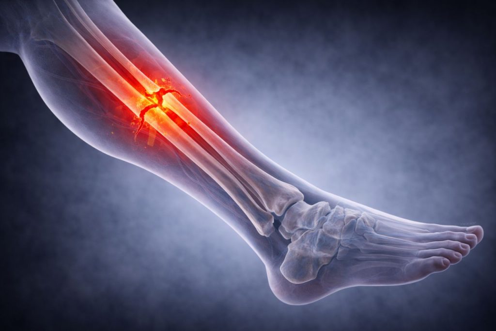 Первая помощь при переломе ноги